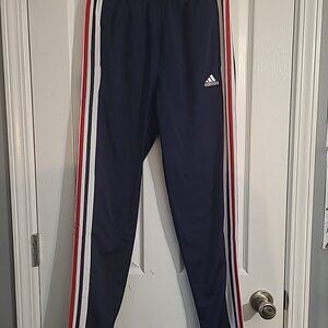 Adidas Essentials Nations Men's Size Small Blue Tricot Track Pants JE9626 New